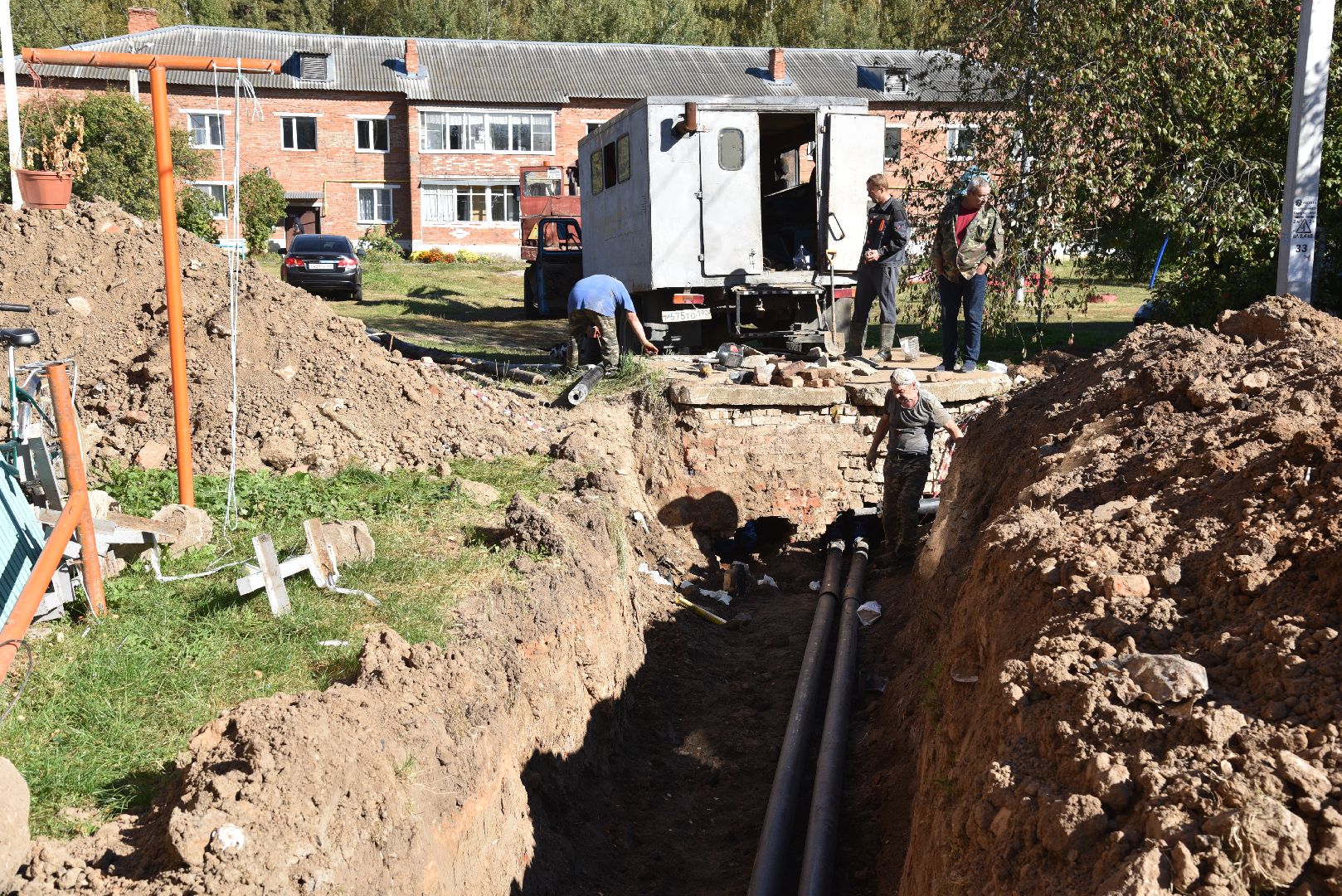 лотошино, новолотошино, жкх, замена теплотрассы, замена труб отопления, теплотрасса,