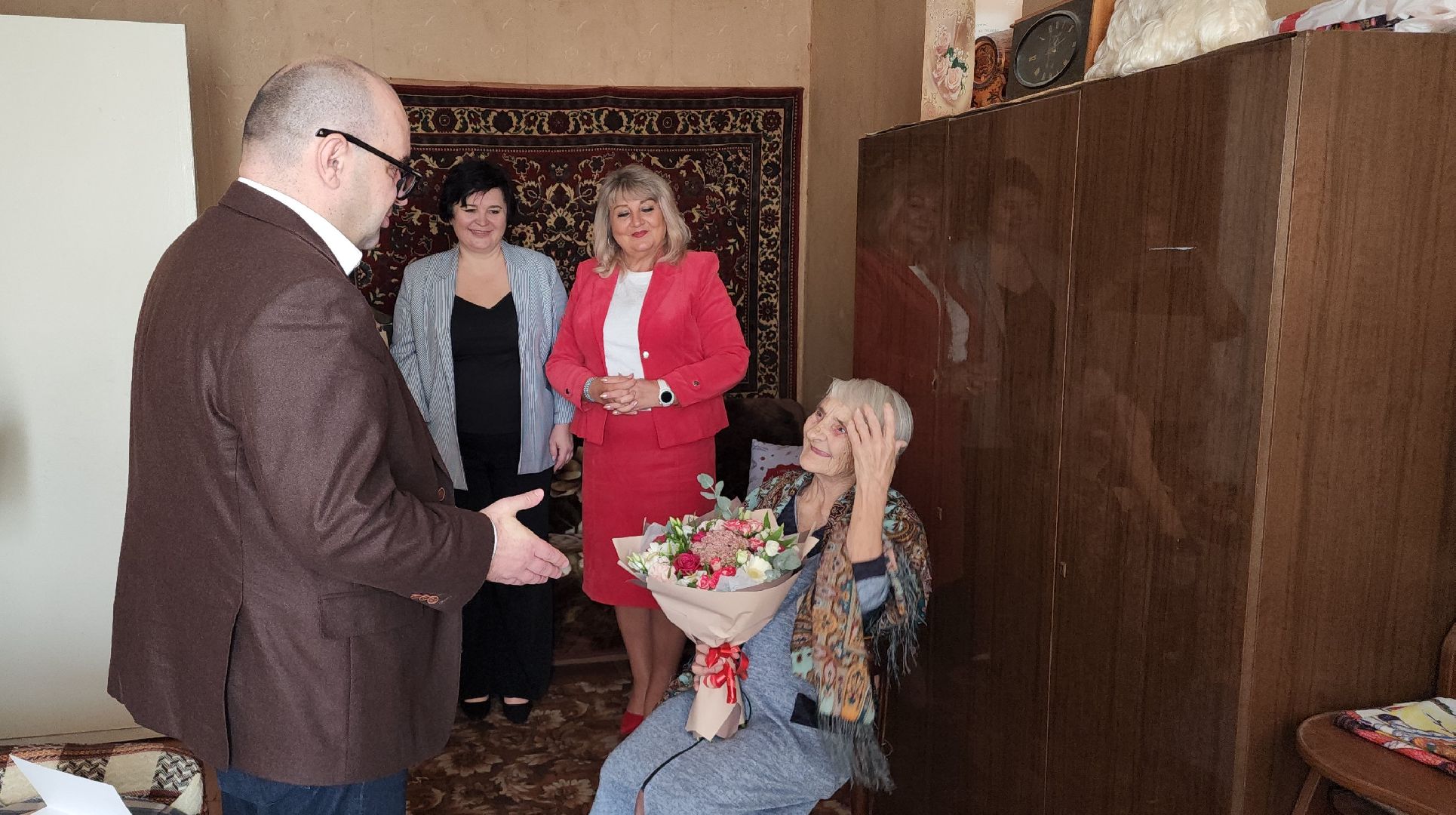 поздравление ветерана, Лосино-Петровский, труженики тыла,