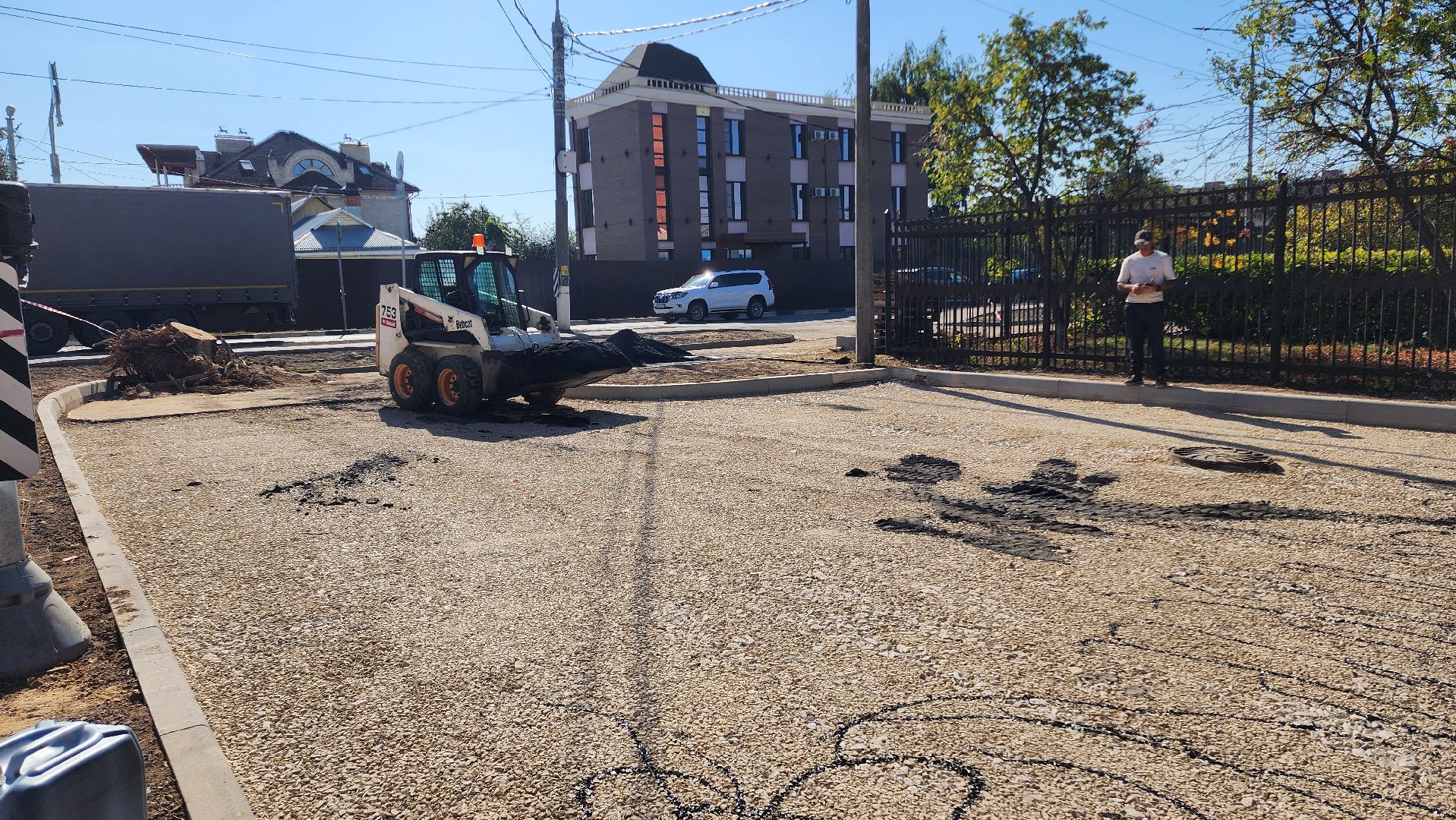Дороги, Домодедово, Подмосковье, Новый тротуар, Парковка, Благоустройство, асфальт, дорожная служба,