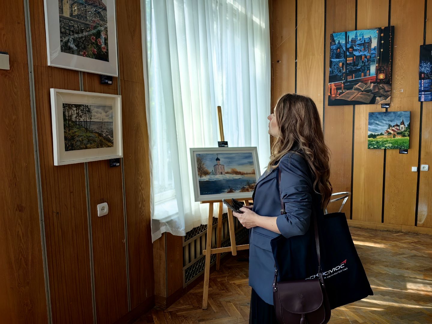 выставка, картины, академии рисования Арона Аноре, техника ошибана, космос,