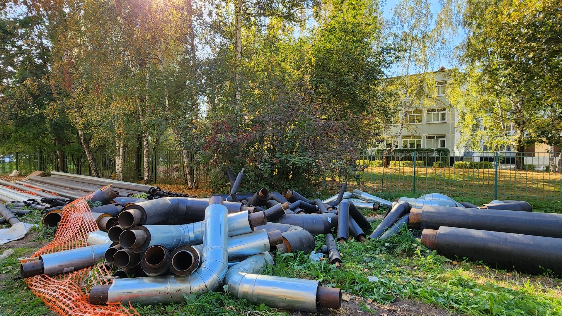 Теплосеть, Лобня, Прокладка труб,