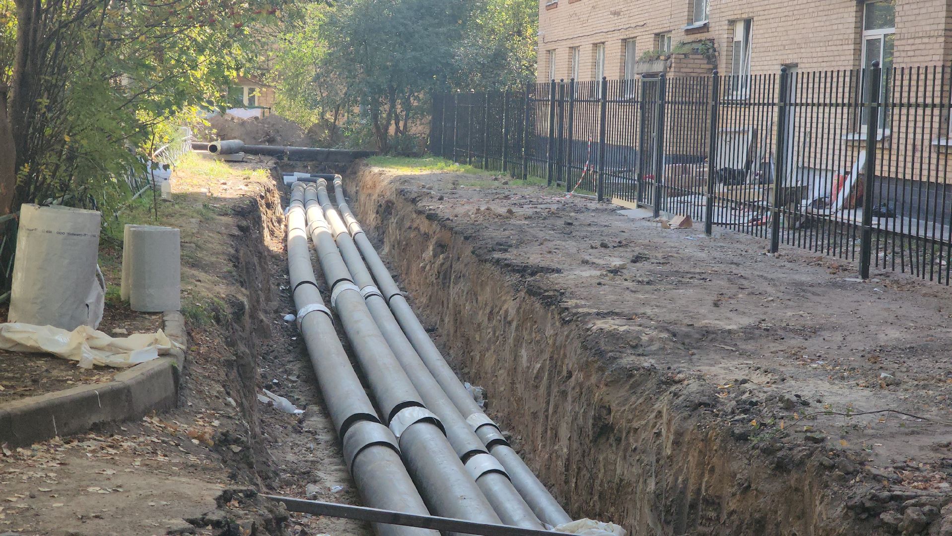 Теплосеть, Лобня, Прокладка труб,