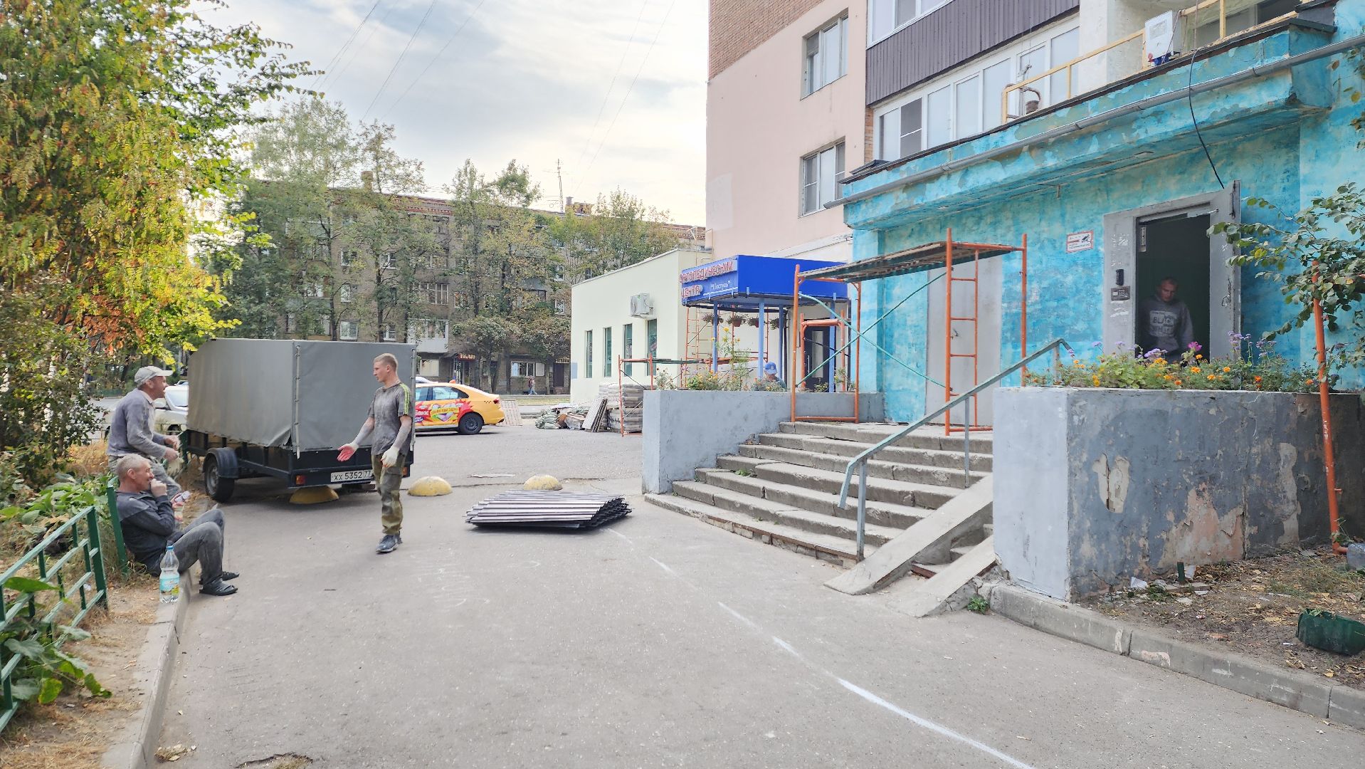 пушкино, капремонт, мкд, мкд старый фонд, ремонт фасада, бригада рабочих,