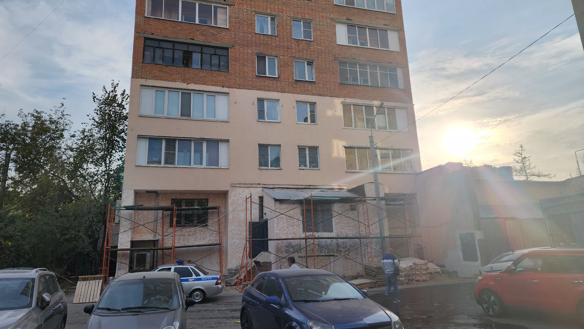 пушкино, капремонт, мкд, мкд старый фонд, ремонт фасада, бригада рабочих,