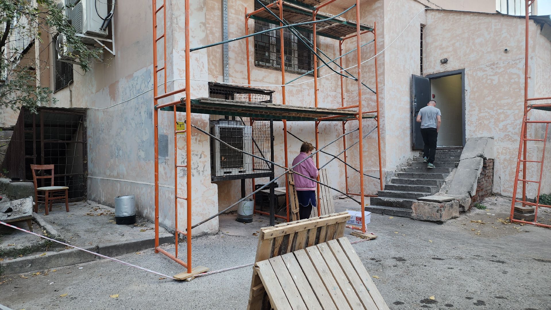 пушкино, капремонт, мкд, мкд старый фонд, ремонт фасада, бригада рабочих,