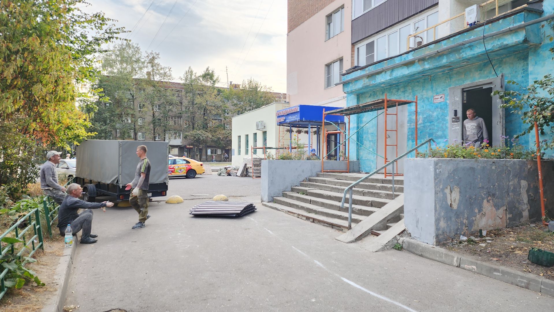 пушкино, капремонт, мкд, мкд старый фонд, ремонт фасада, бригада рабочих,