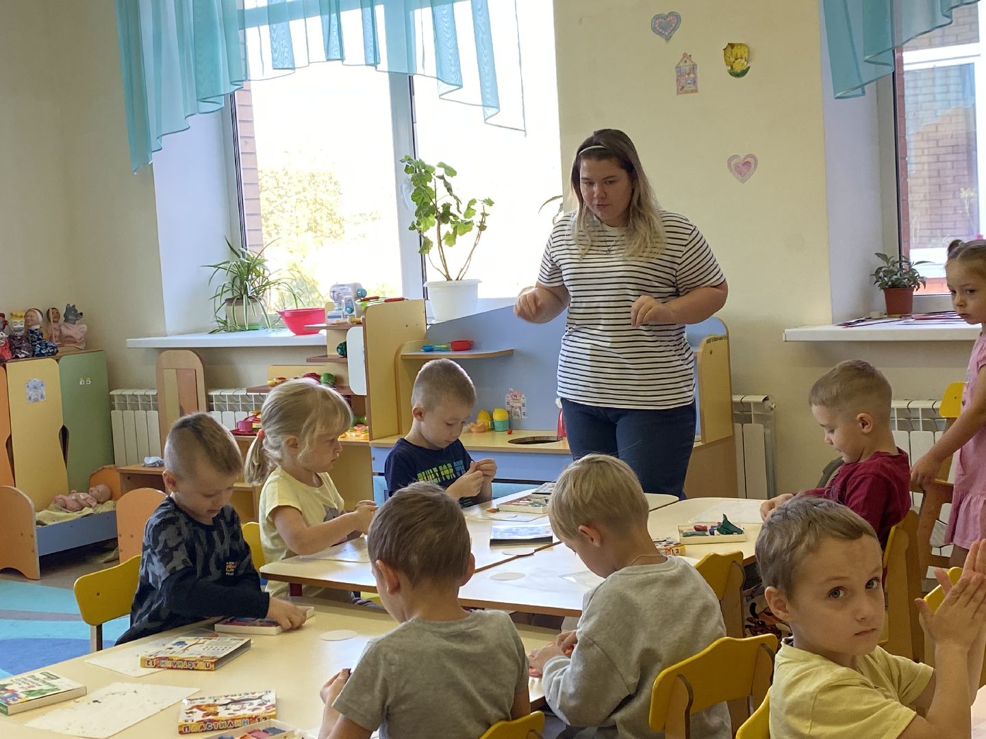 Воспитатель, Детский сад, Дети, Занятие,