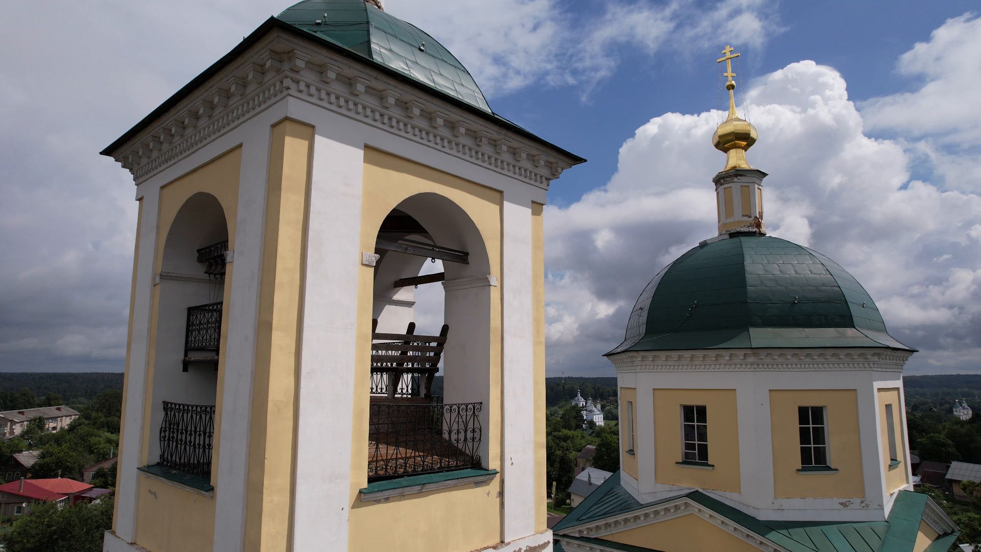 видео с коптера, верея, наро-фоминск, города, церковь,