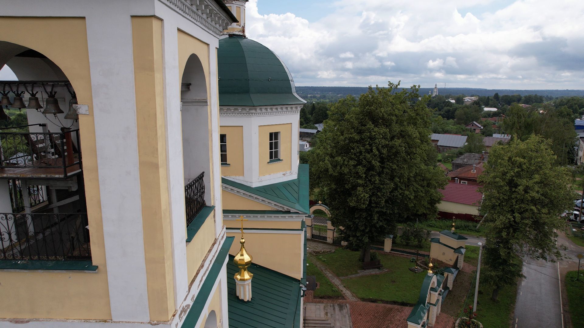 видео с коптера, верея, наро-фоминск, города, церковь,
