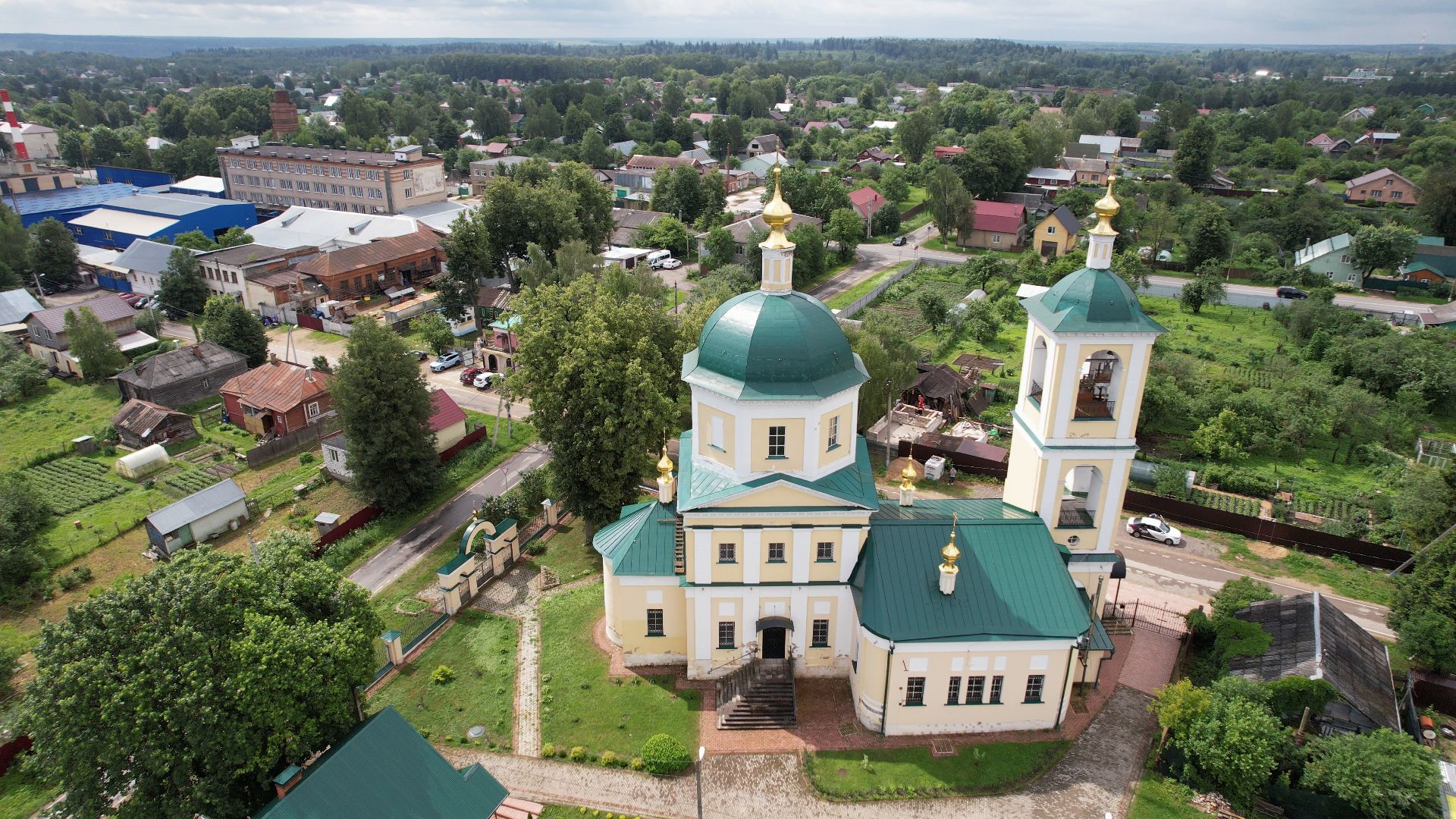 видео с коптера, верея, наро-фоминск, города, церковь,