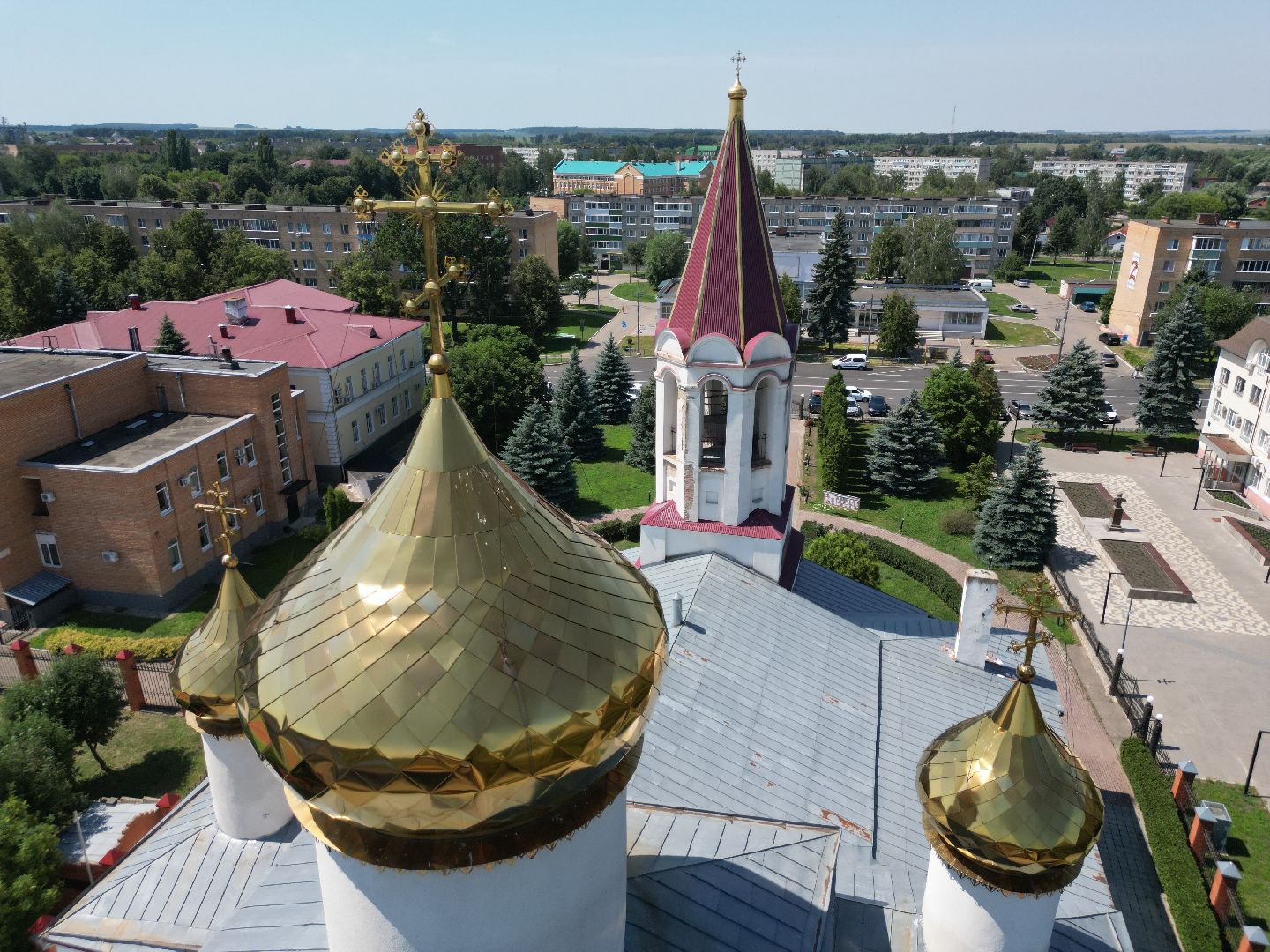 видео с коптера, серебряные пруды, церковь, города, культура,