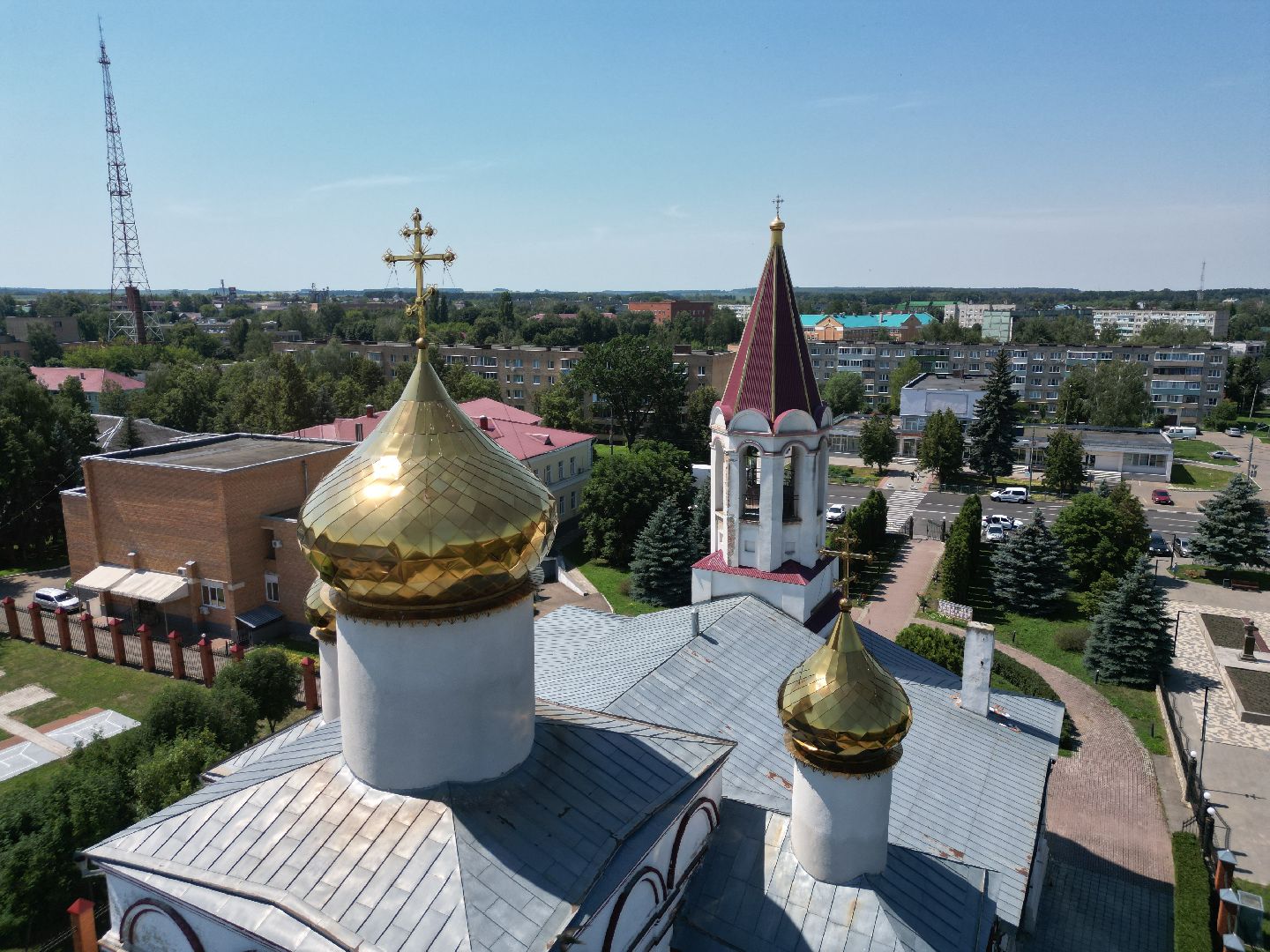 видео с коптера, серебряные пруды, церковь, города, культура,