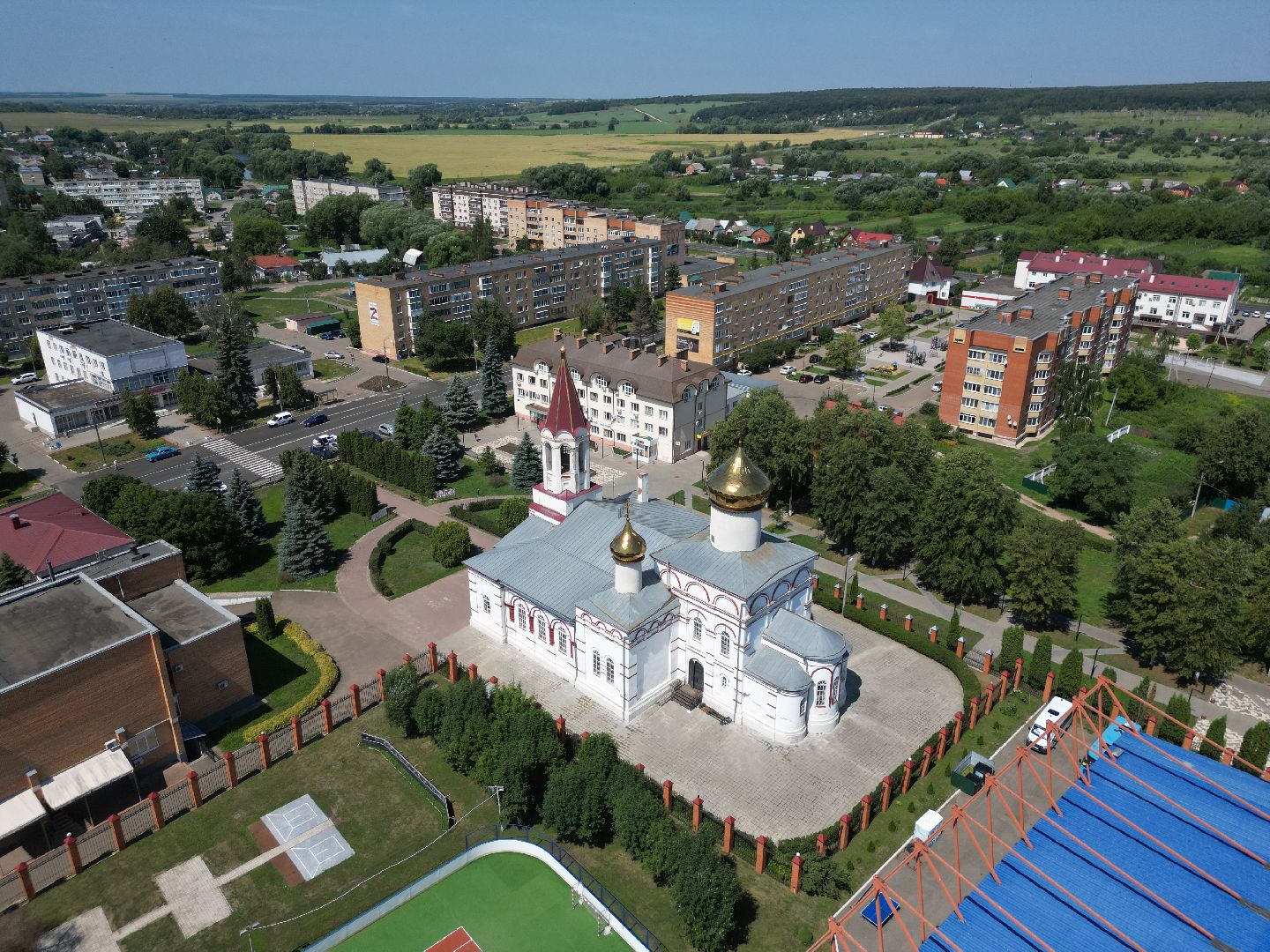 видео с коптера, серебряные пруды, церковь, города, культура,