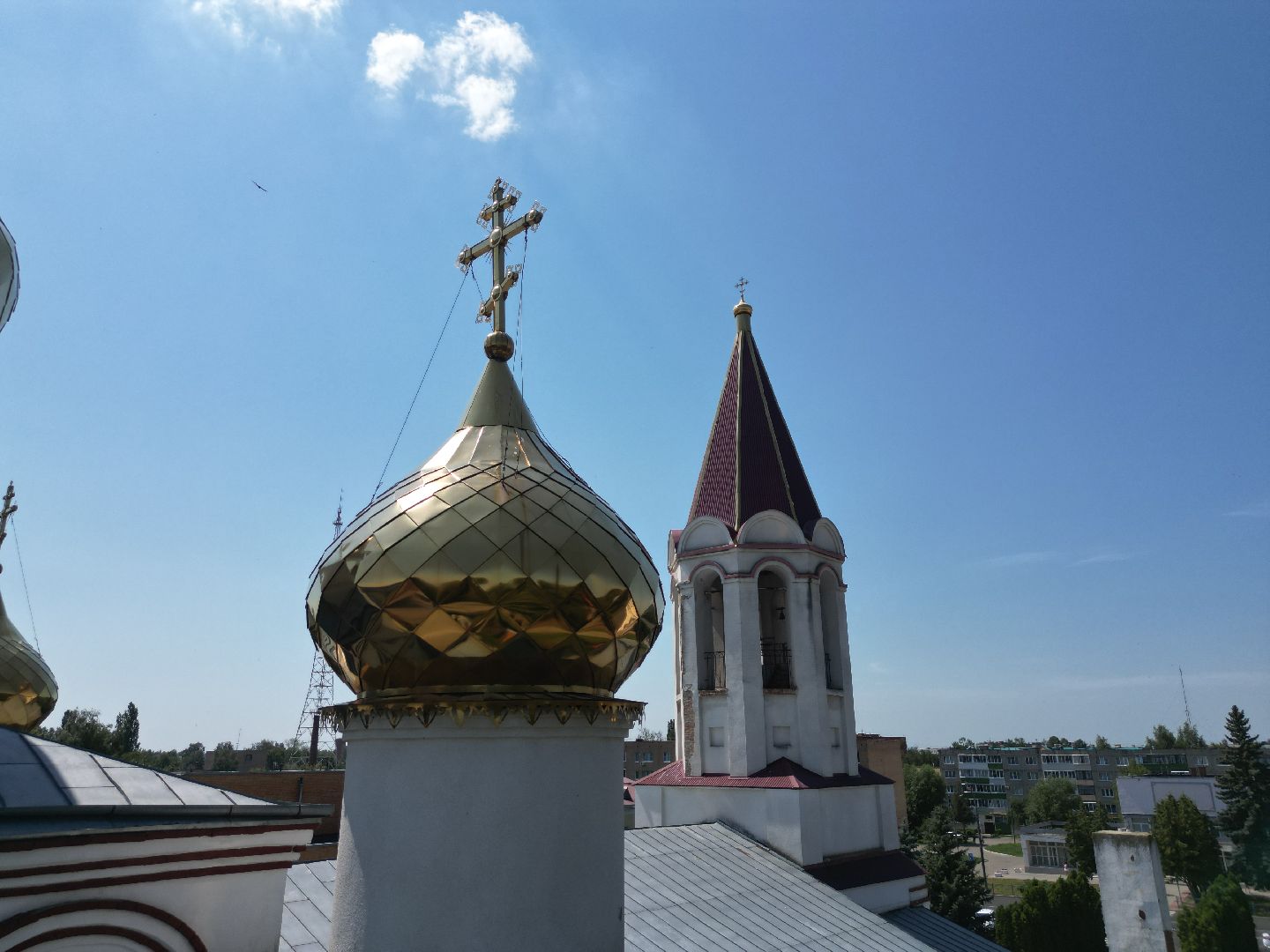 видео с коптера, серебряные пруды, церковь, города, культура,