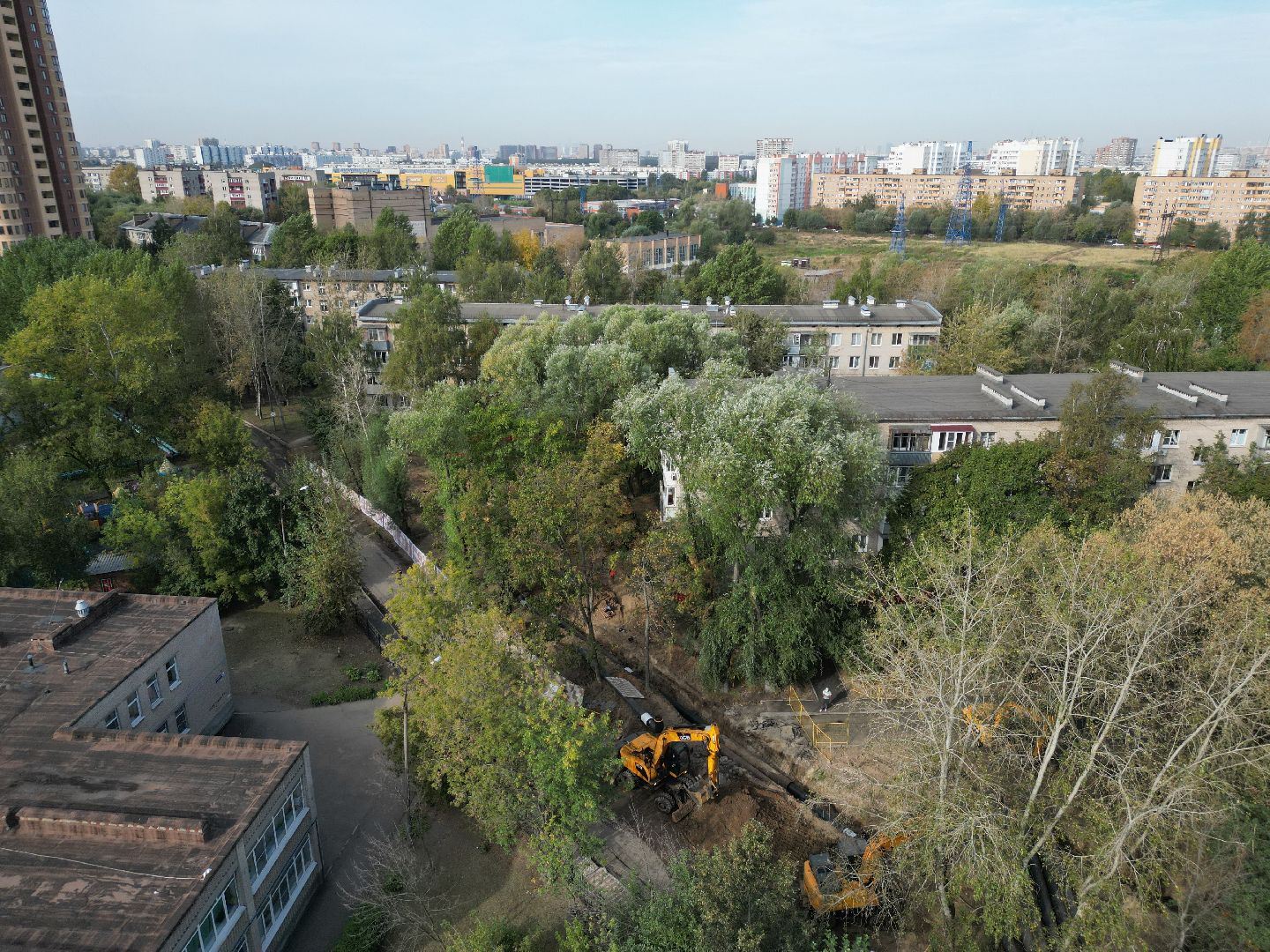 видео с коптера, жкх, теплосеть,