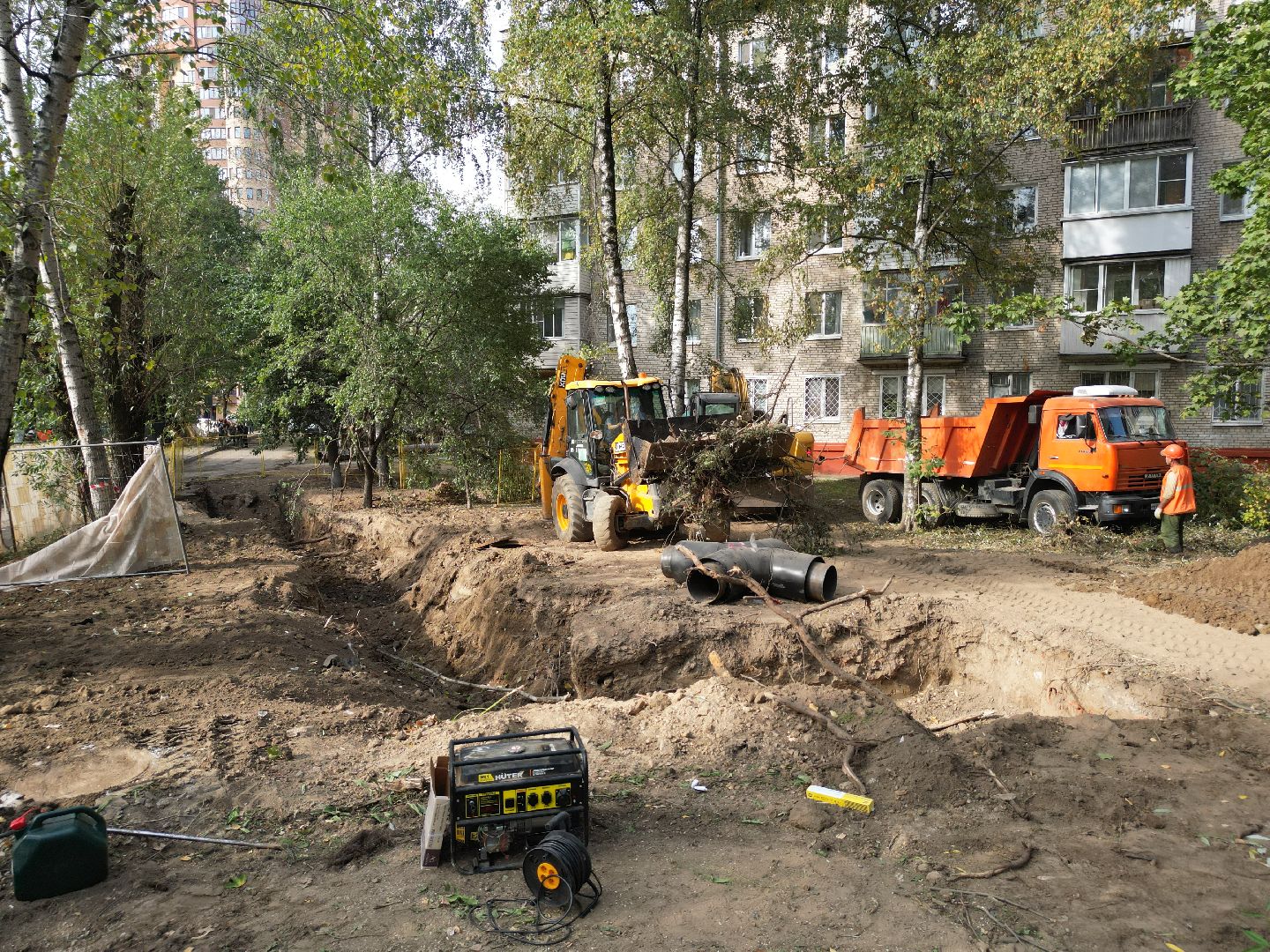 видео с коптера, жкх, теплосеть,