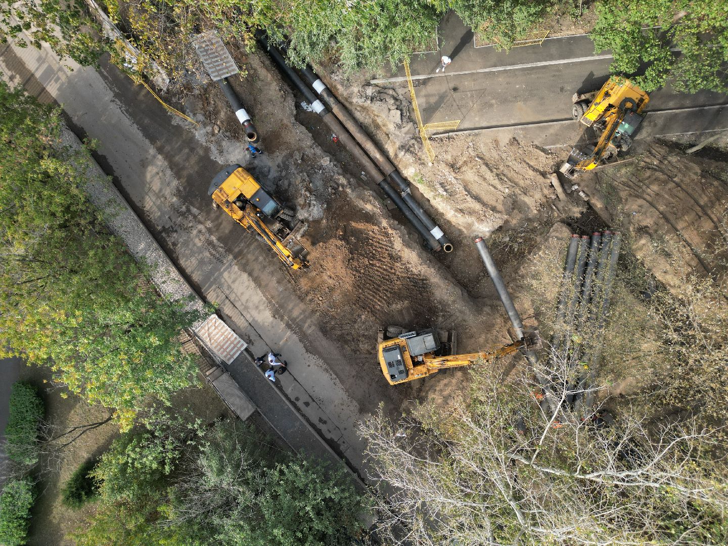 видео с коптера, жкх, теплосеть,