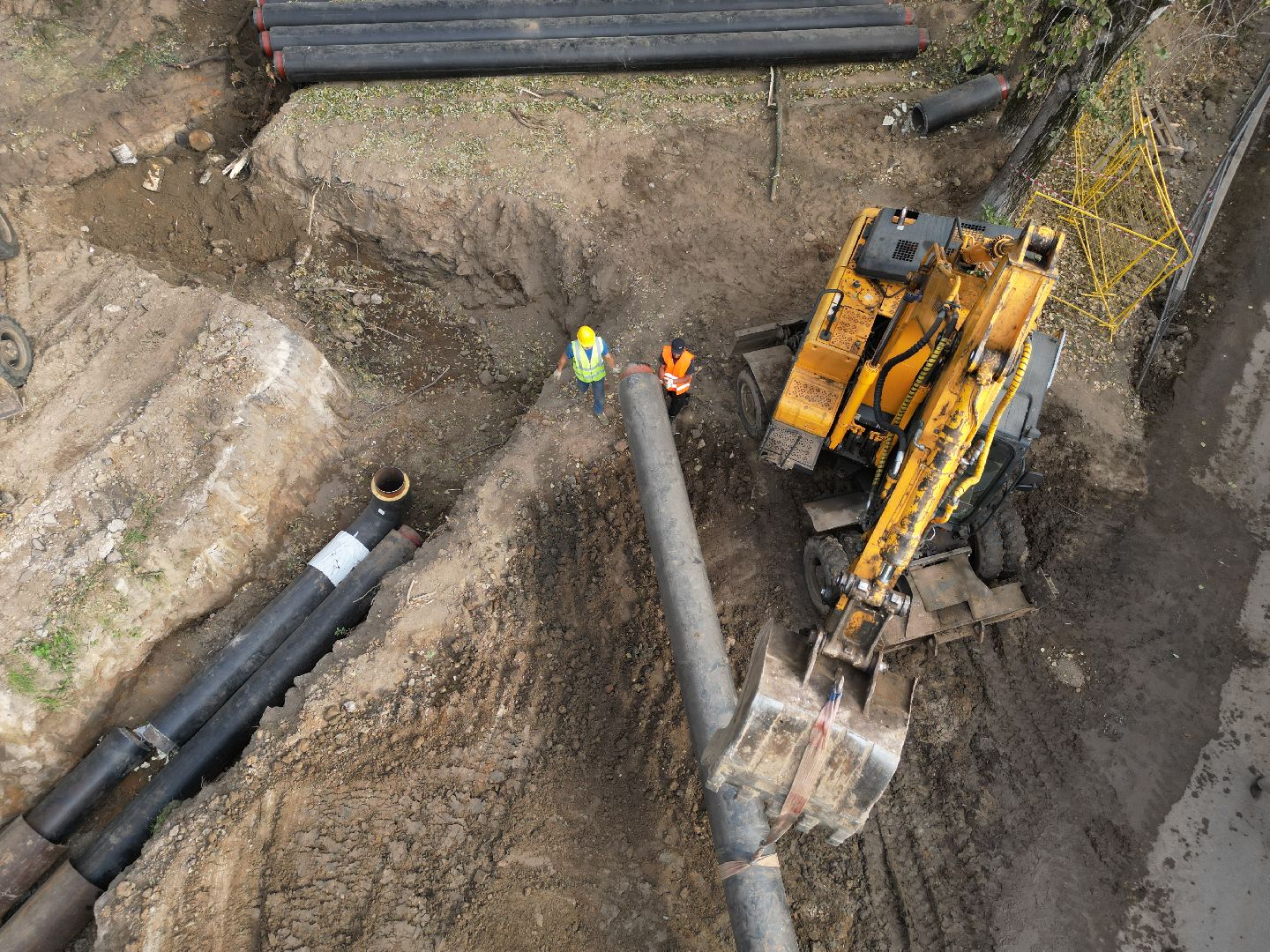 видео с коптера, жкх, теплосеть,