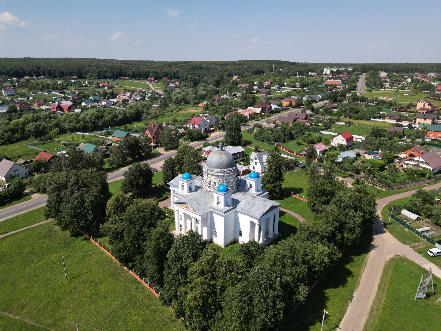 видео с коптера, церковь, серебряные пруды, города, культура,