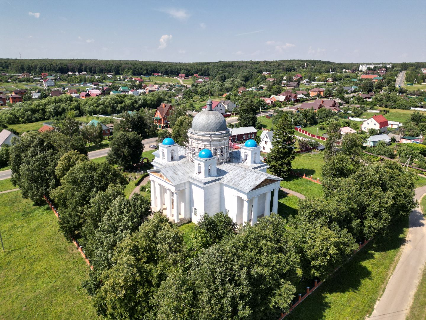 видео с коптера, церковь, серебряные пруды, города, культура,