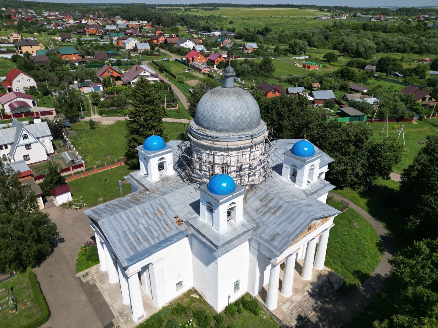 видео с коптера, церковь, серебряные пруды, города, культура,