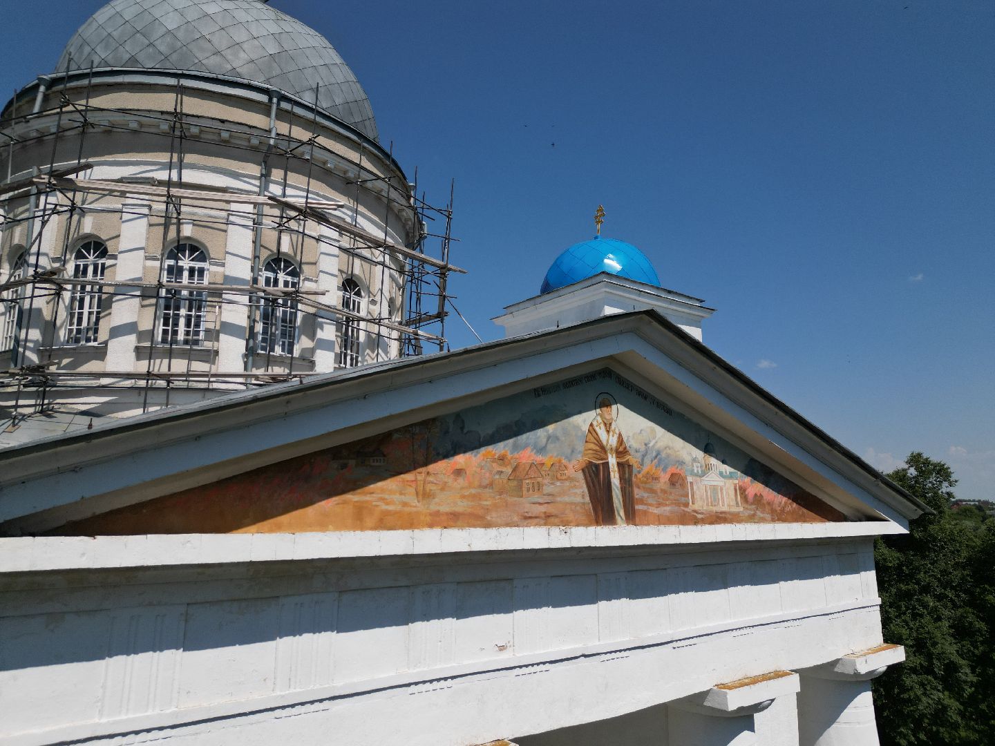 видео с коптера, церковь, серебряные пруды, города, культура,