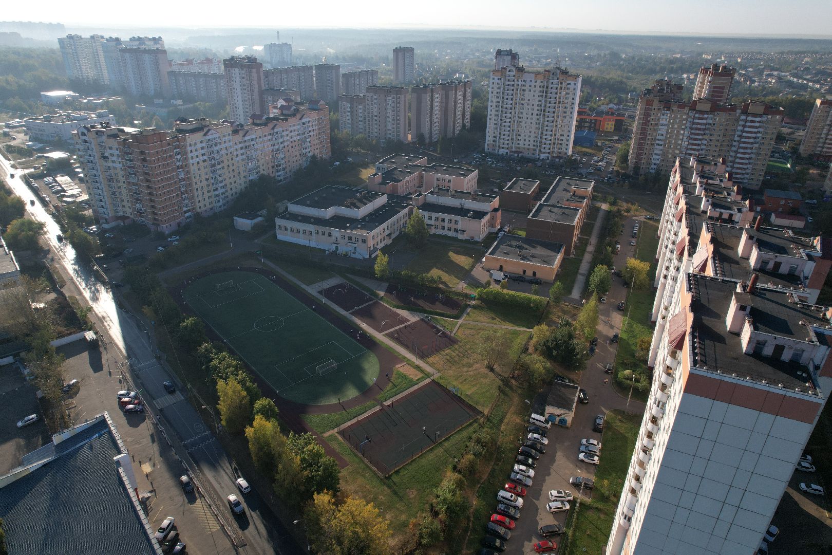 видео с коптера, школа, герой,