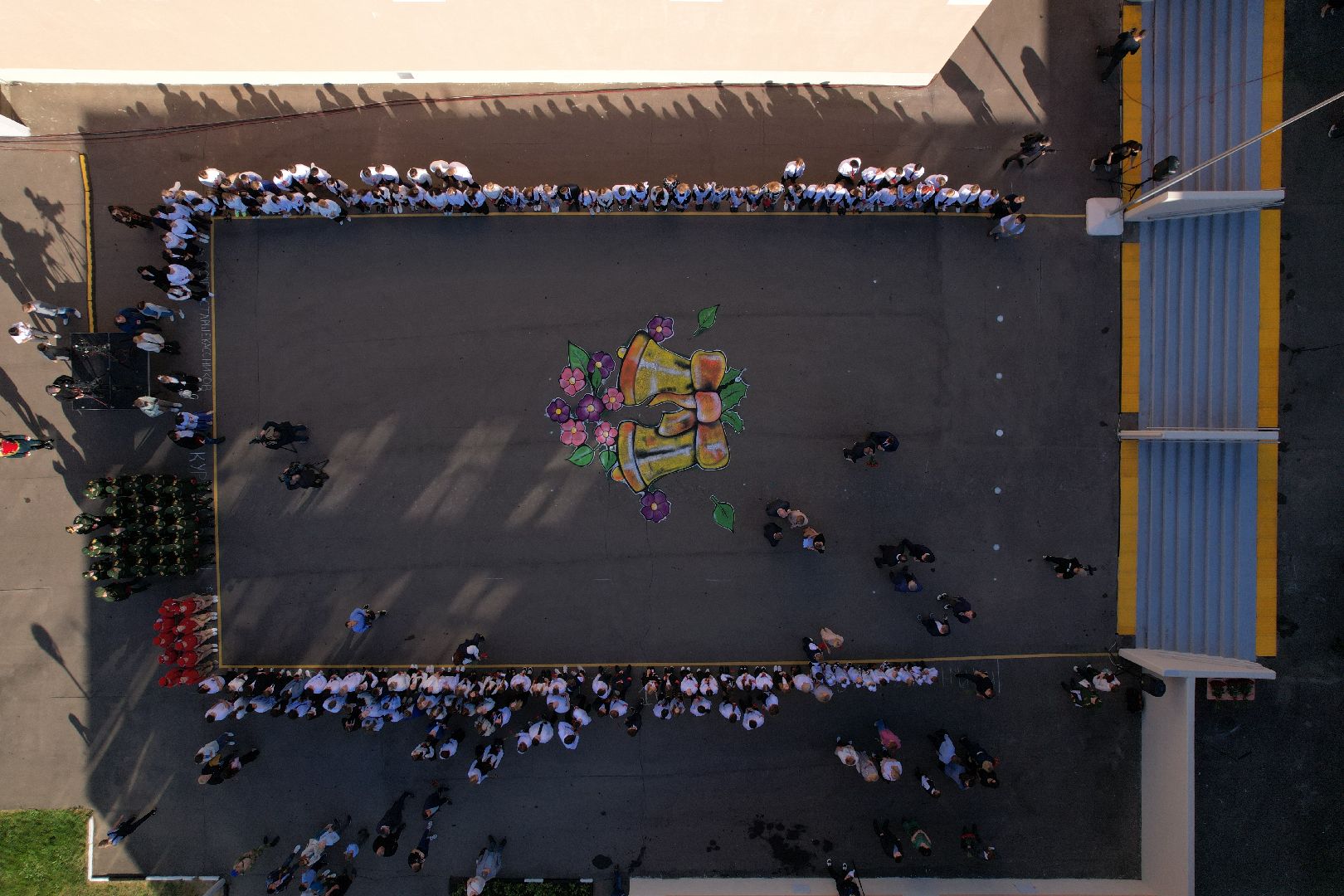 видео с коптера, школа, герой,