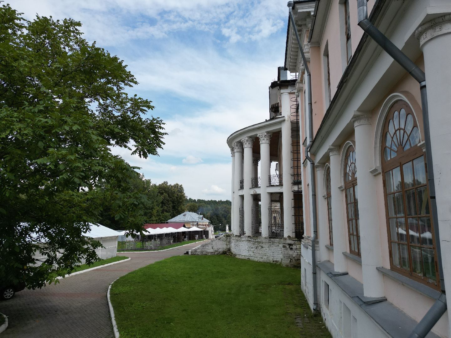 видео с коптера, дубровицы, усадьба,