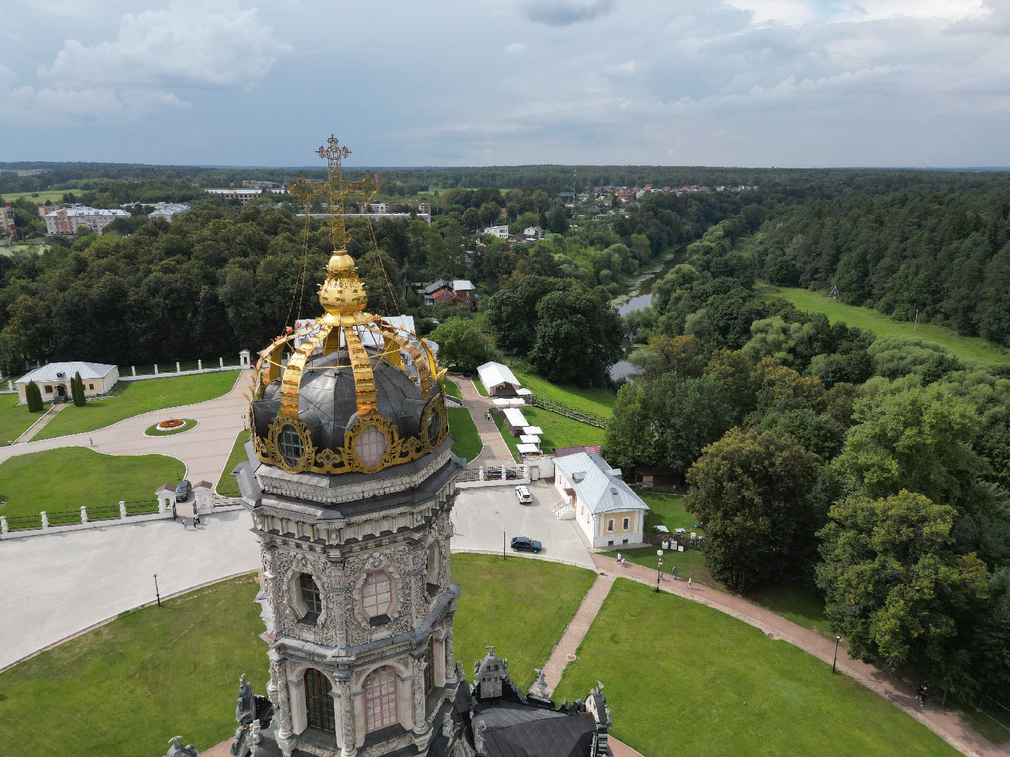 видео с коптера, дубровицы, усадьба,