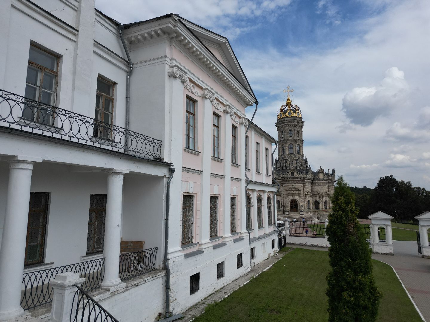 видео с коптера, дубровицы, усадьба,