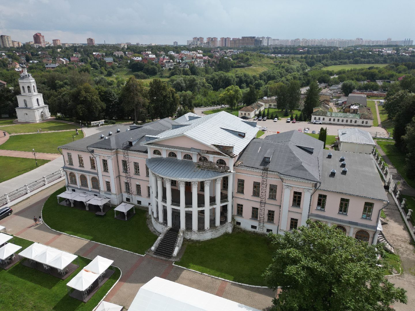 видео с коптера, дубровицы, усадьба,