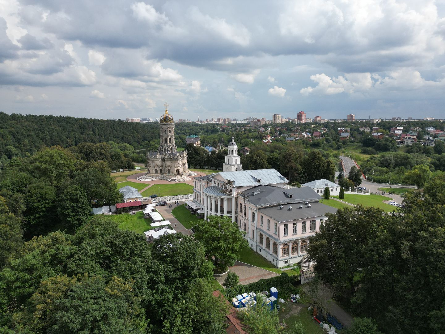 видео с коптера, дубровицы, усадьба,