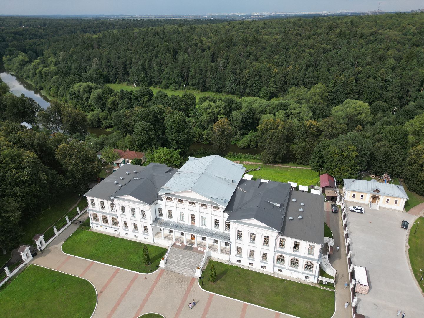 видео с коптера, дубровицы, усадьба,