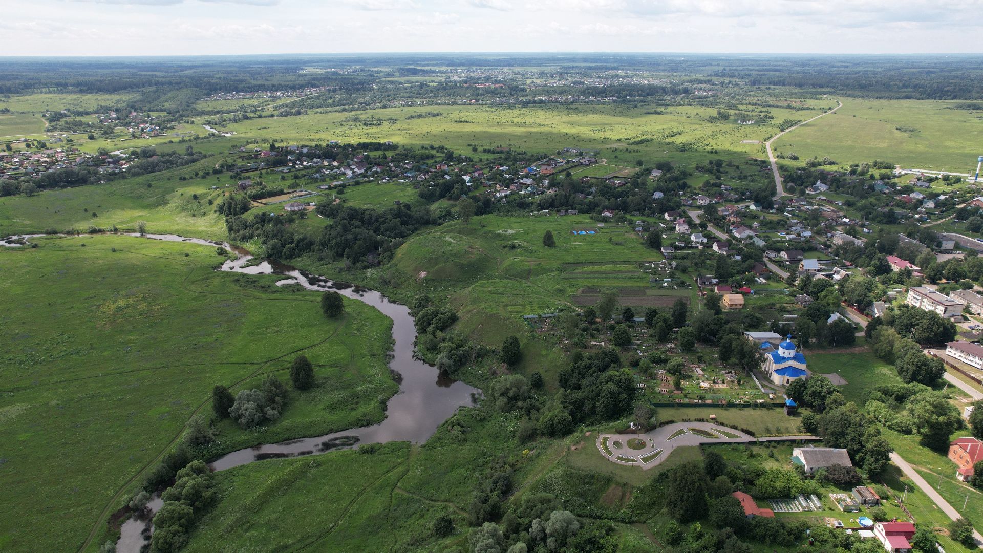 видео с коптера, можайск,