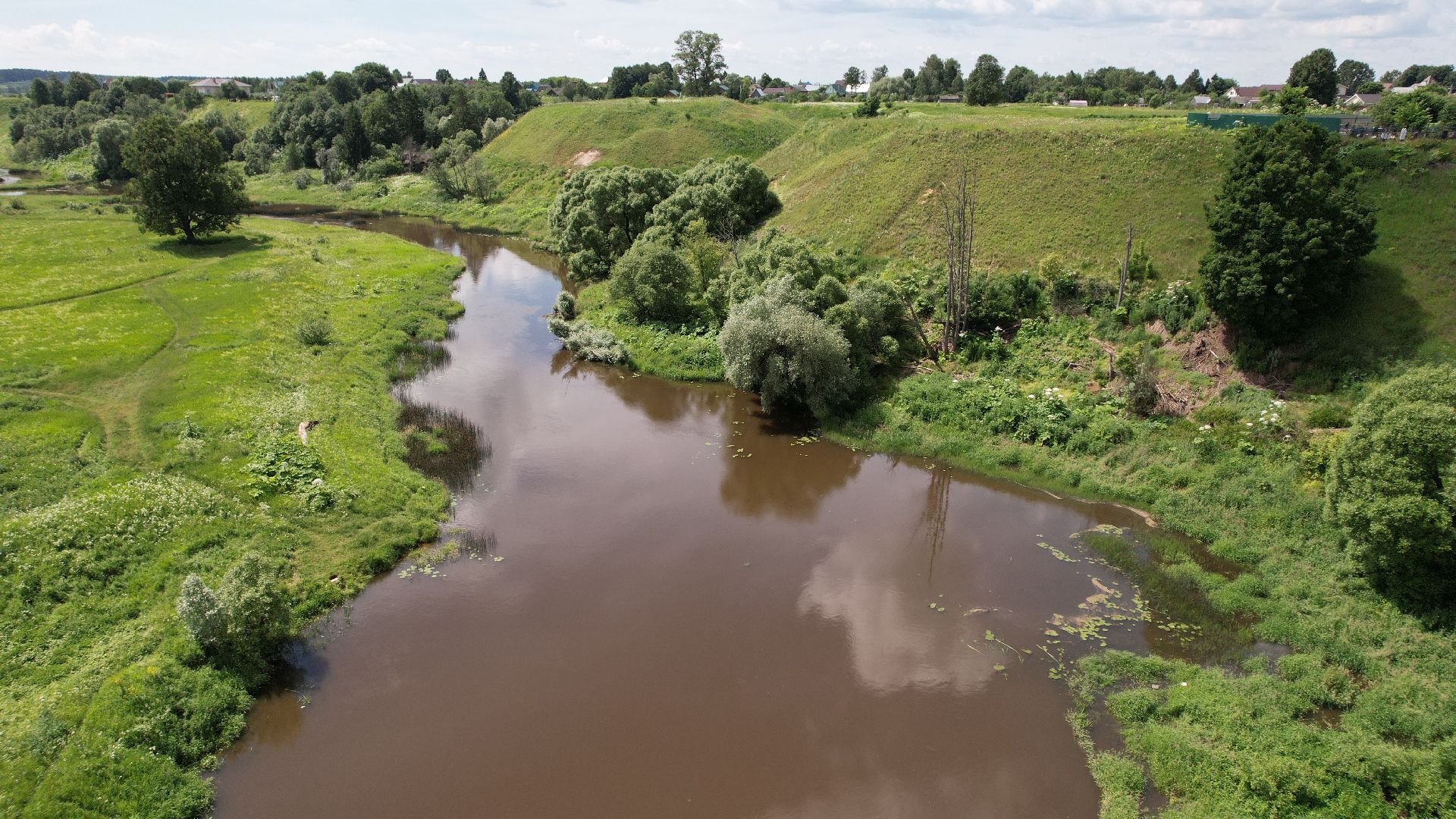 видео с коптера, можайск,