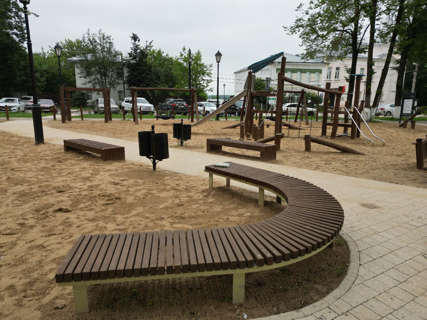 видео с коптера, детская площадка,