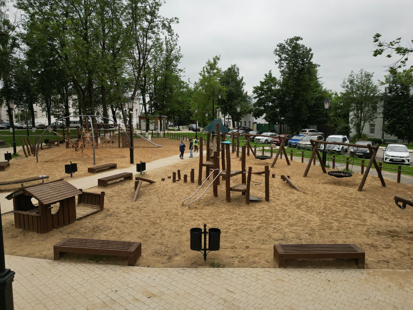 видео с коптера, детская площадка,