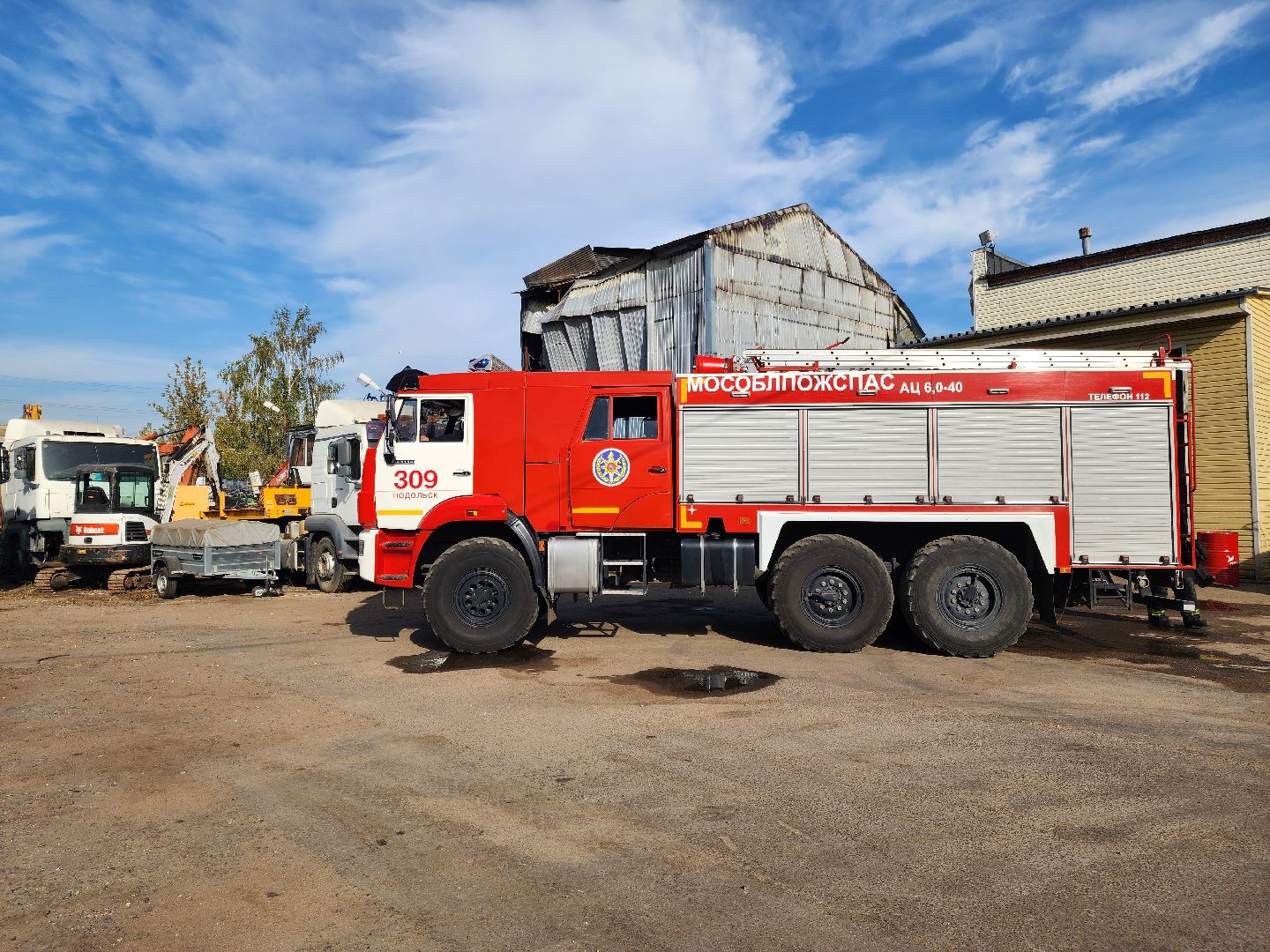 Подольск, Пожар, Ангар, чп,