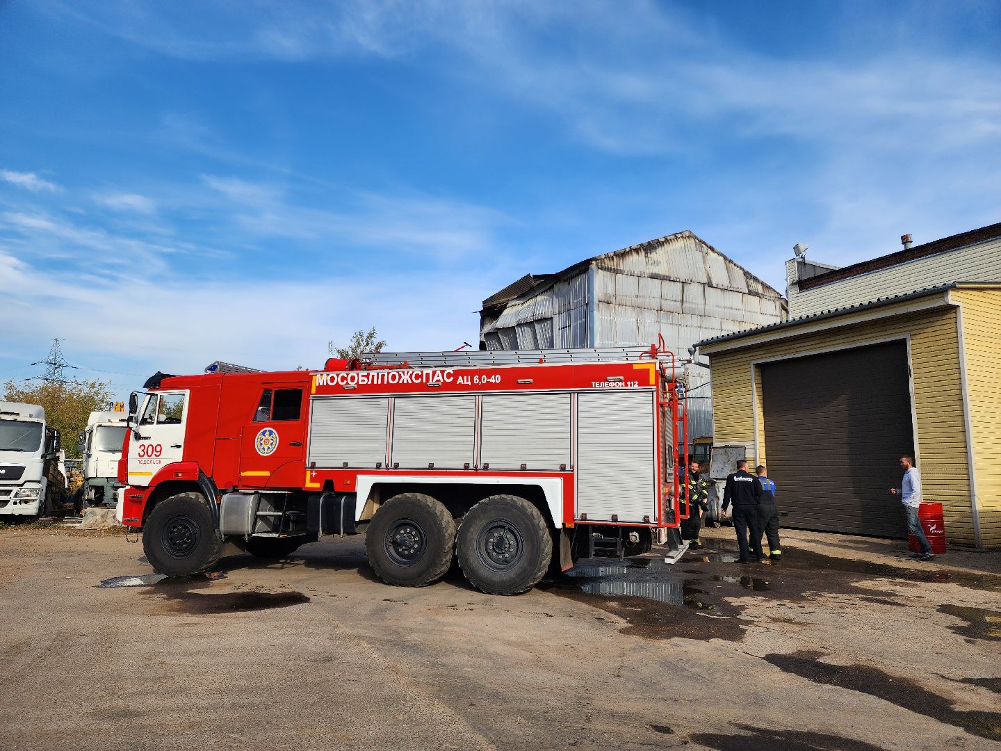 Подольск, Пожар, Ангар, чп,