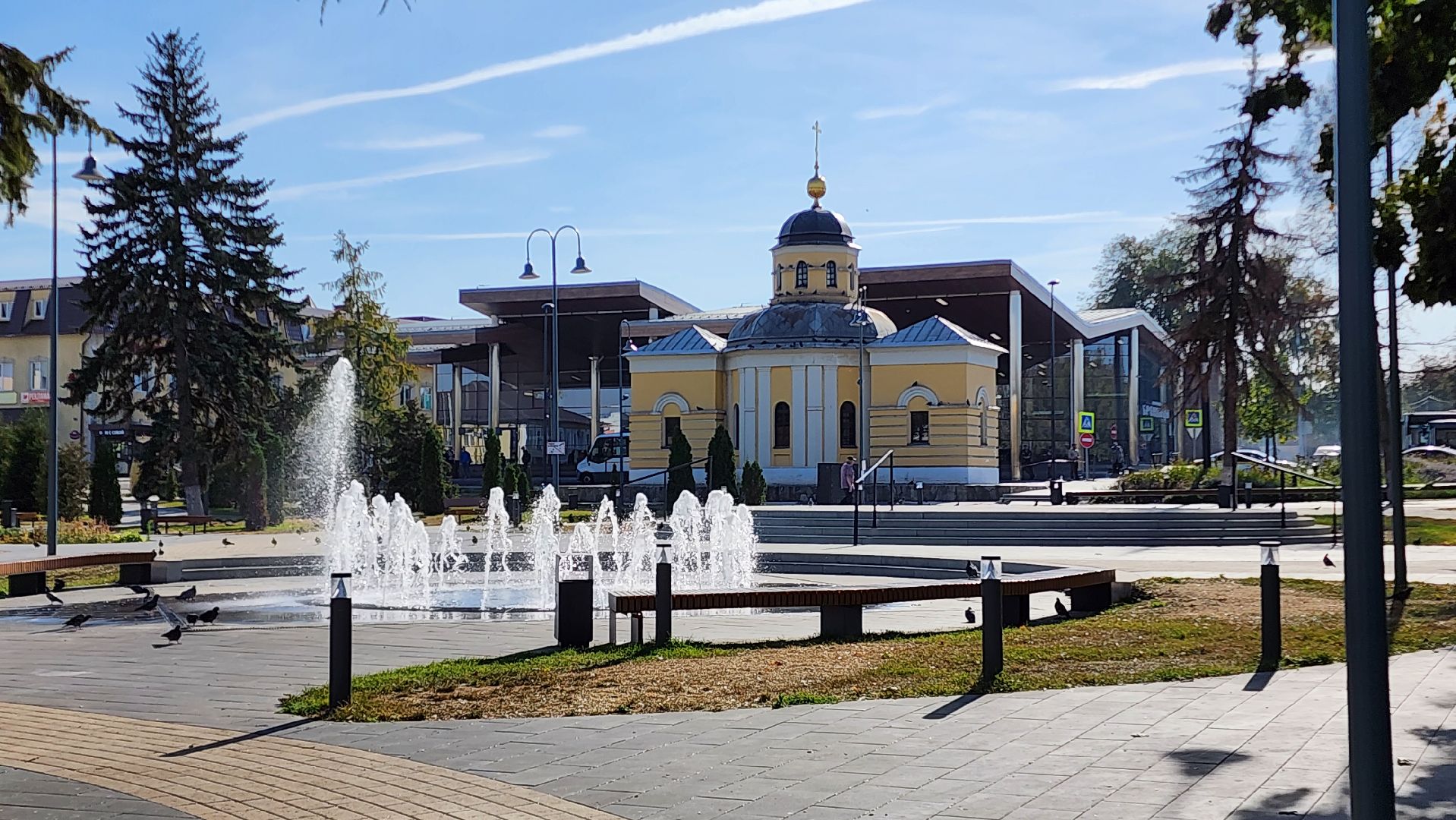 Бронницы, Площадь Тимофеева, Осенняя уборка площади, МБУ Благоустройство, Обустройство площади Тимофеева,