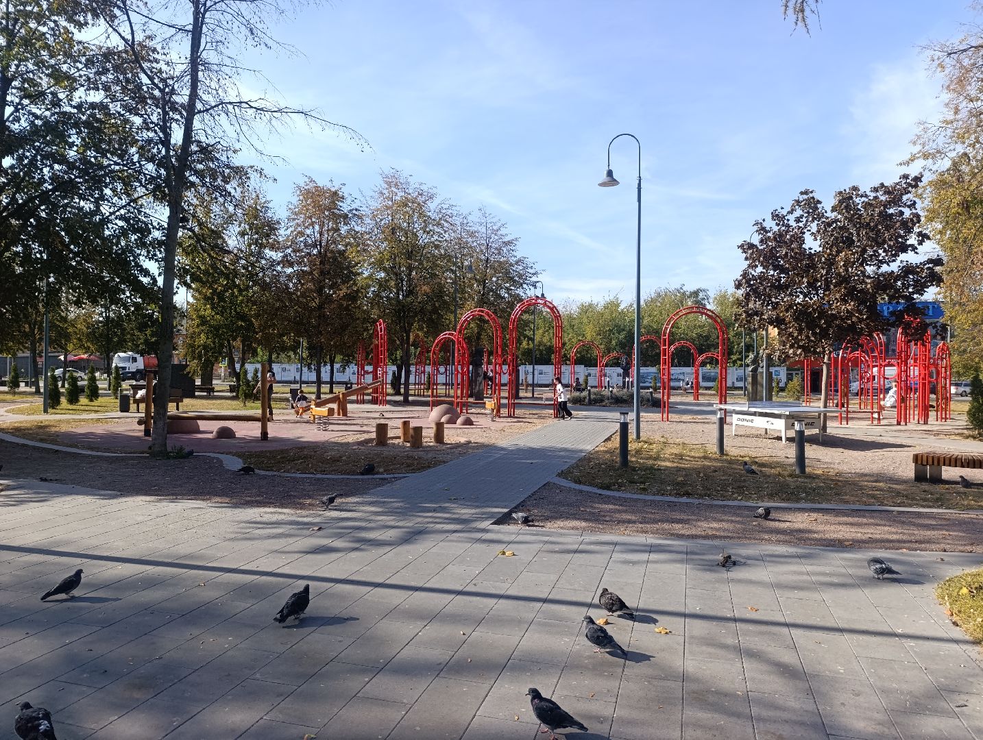 Бронницы, Площадь Тимофеева, Осенняя уборка площади, МБУ Благоустройство, Обустройство площади Тимофеева,