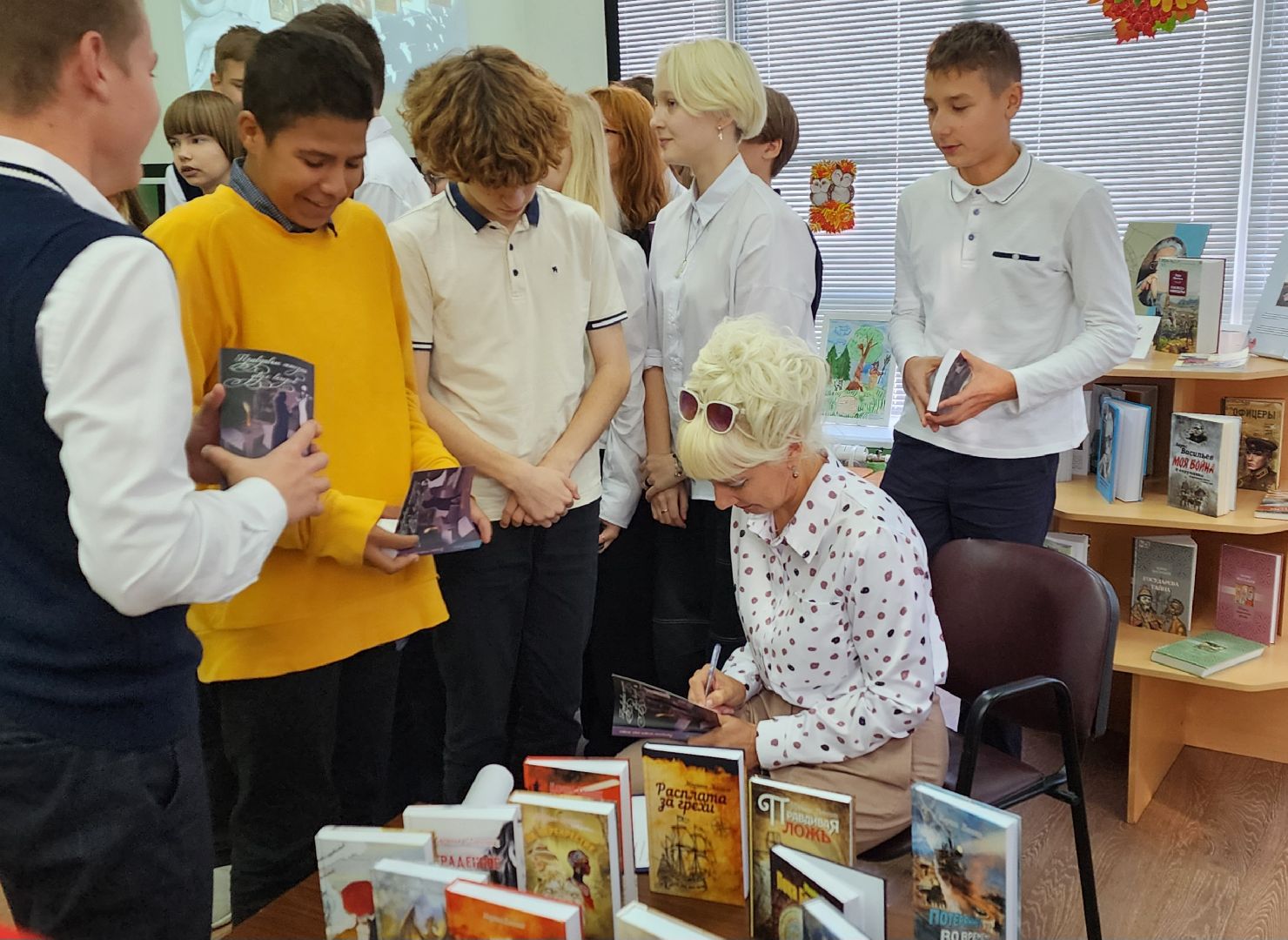 Солнечногорск, детская библиотека им бориса васильева, встреча с писателем, литература, школьники,