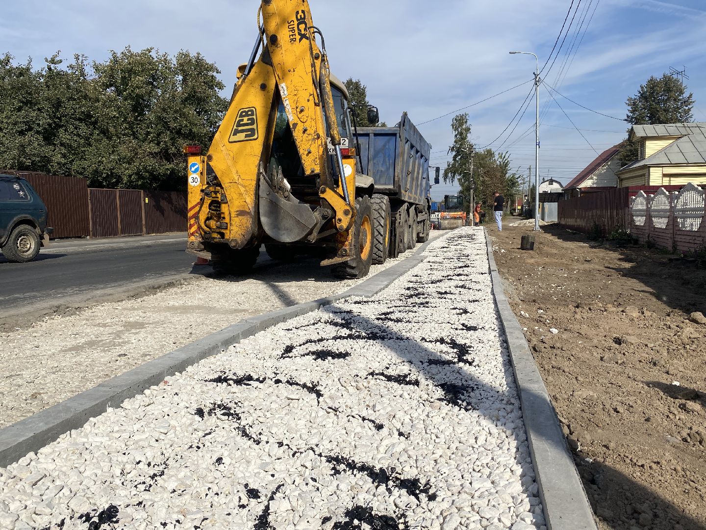 Коломна, Дороги, новый тротуар,