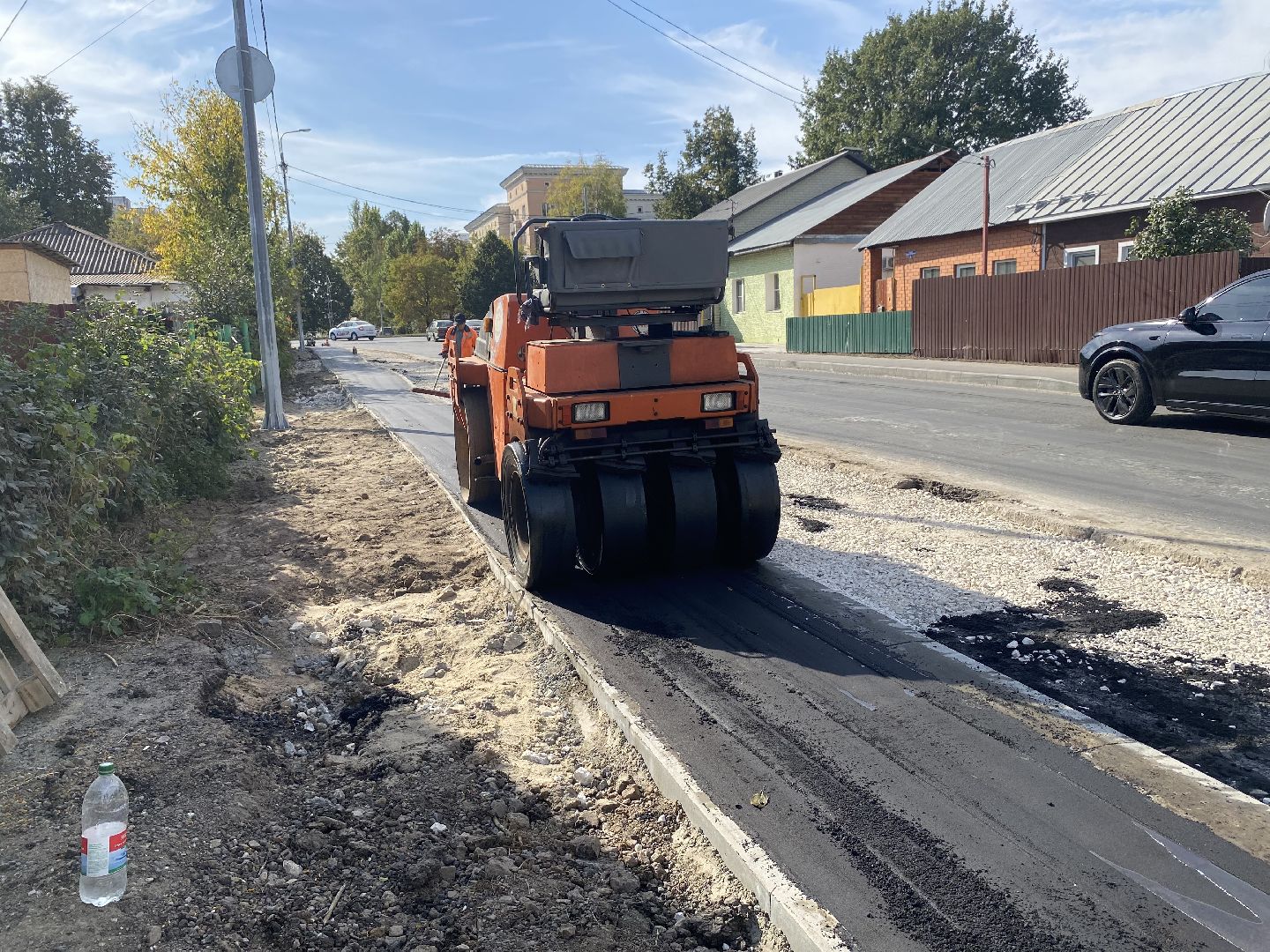 Коломна, Дороги, новый тротуар,