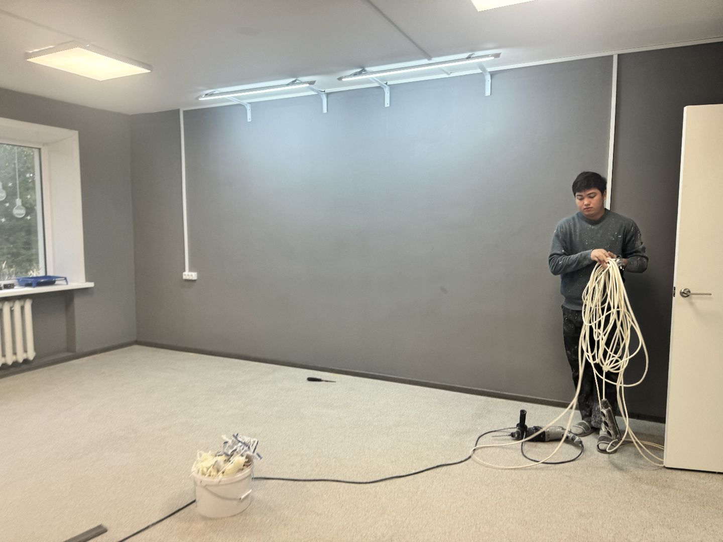 шаховская, ремонт в колледже, строительные работы,