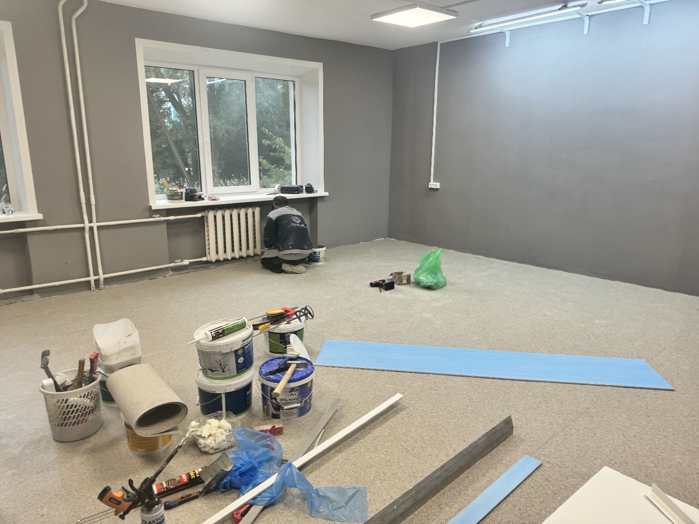 шаховская, ремонт в колледже, строительные работы,