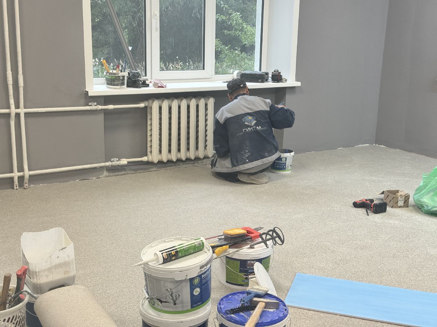 шаховская, ремонт в колледже, строительные работы,