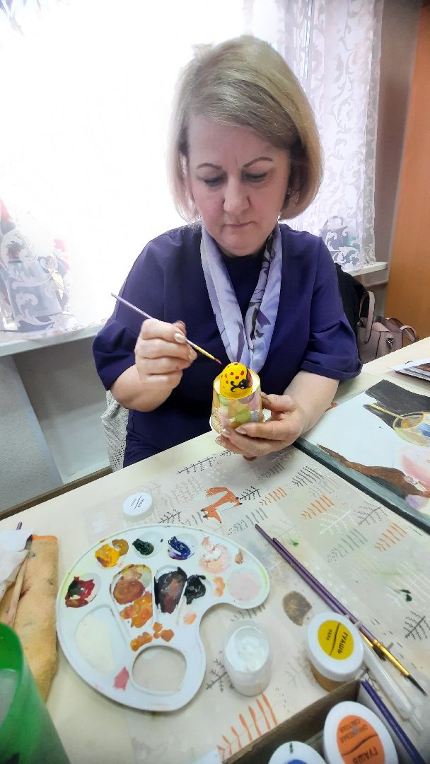 Пасхальная роспись, Наро-Фоминск, активное долголетие, яйца, живопись, долголеты, хохлома, гжель, палех