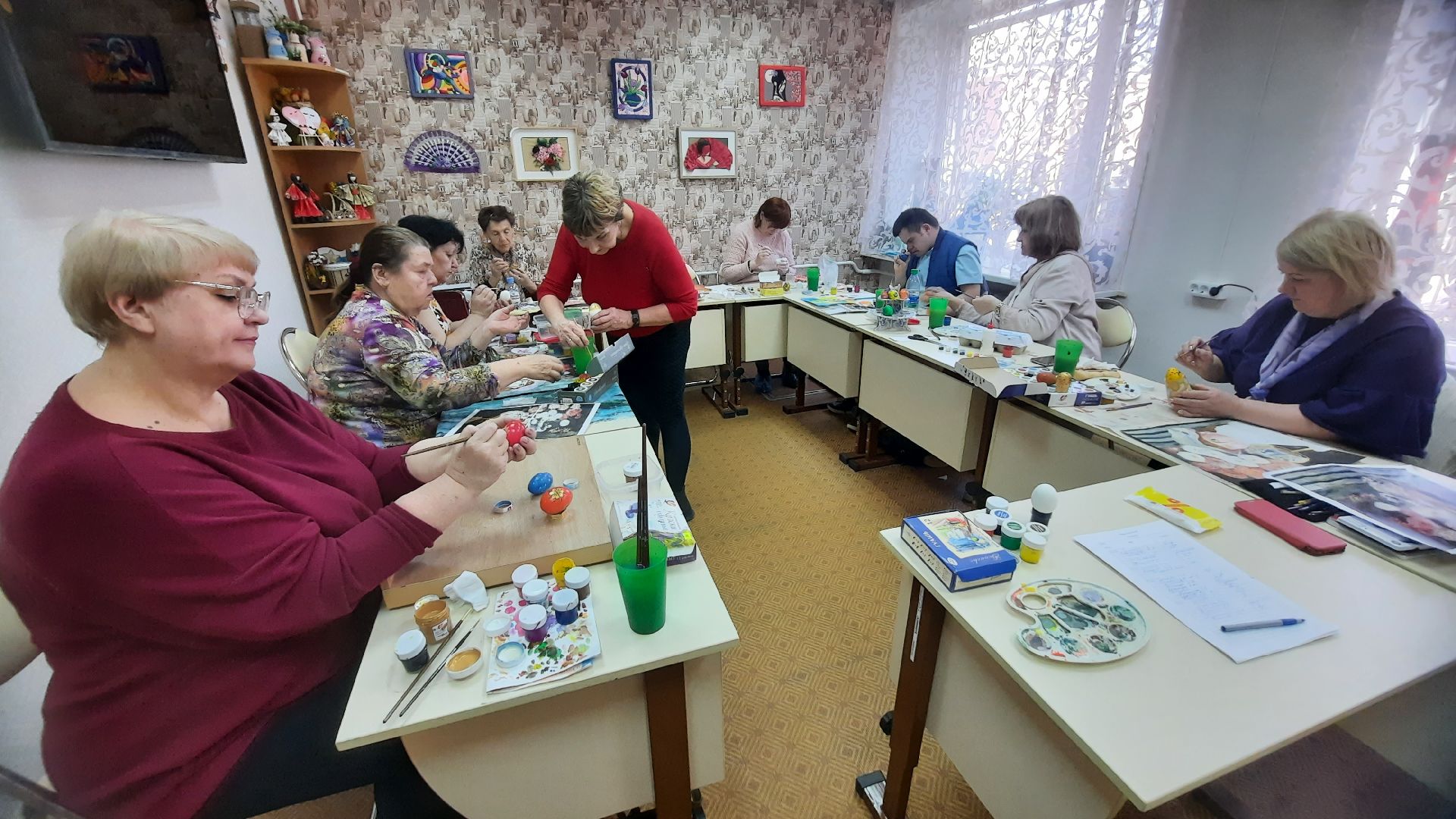 Пасхальная роспись, Наро-Фоминск, активное долголетие, яйца, живопись, долголеты, хохлома, гжель, палех